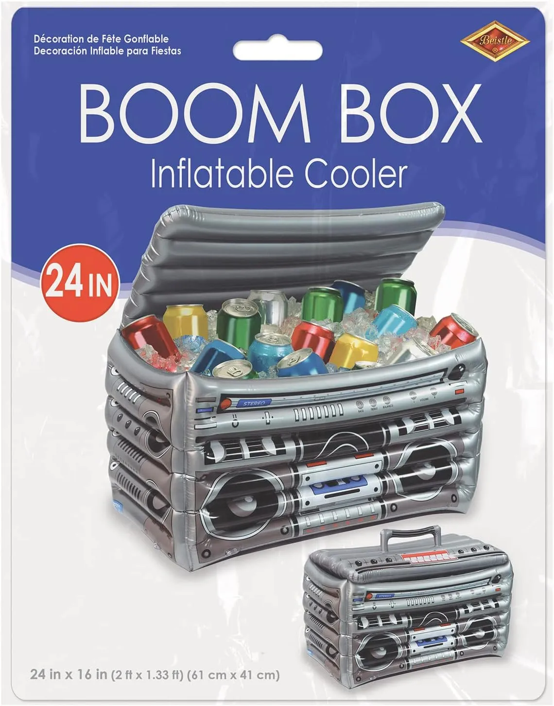Beistle Inflatable Cooler – 50's & 80's Party Decorations, Drink Containers, Beverage Cooler, Music Themed Decorations: Decades