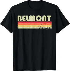 BELMONT CA CALIFORNIA Funny City Home Roots Gift Retro 80s T-Shirt