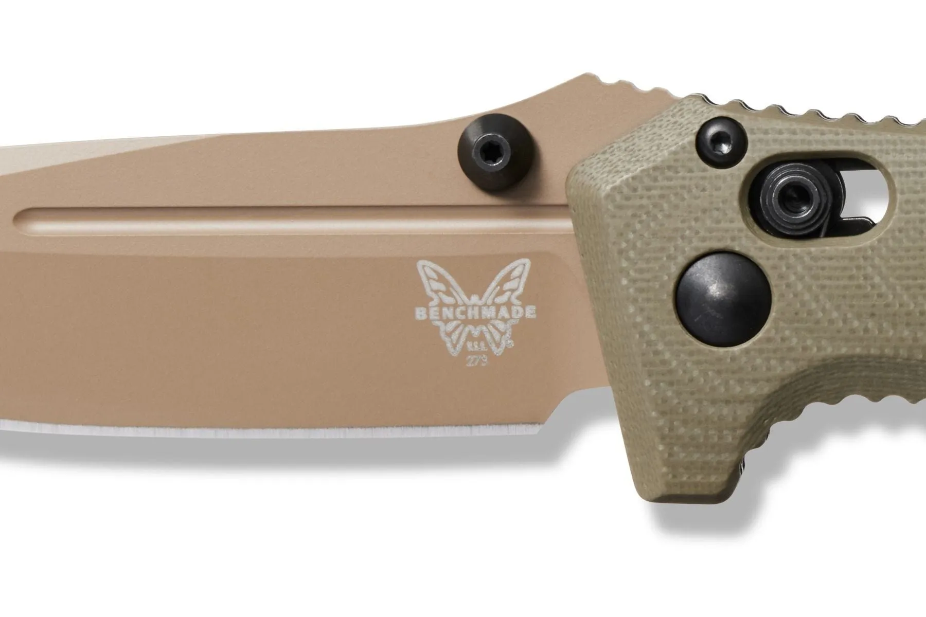 Benchmade 273FE-2 Mini Adamas Flat Earth 3.25" Plain Drop-Point Folding Knife