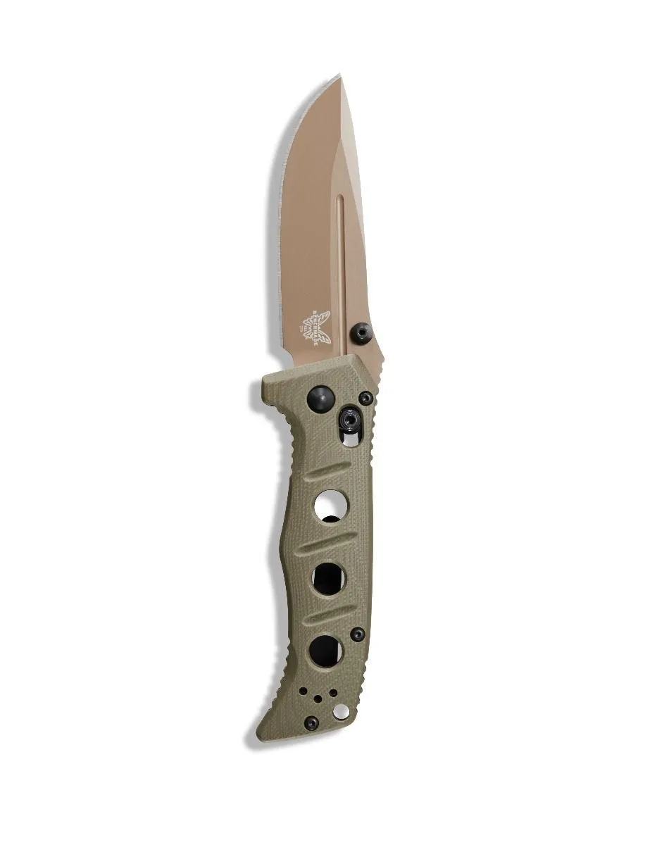 Benchmade 273FE-2 Mini Adamas Flat Earth 3.25" Plain Drop-Point Folding Knife