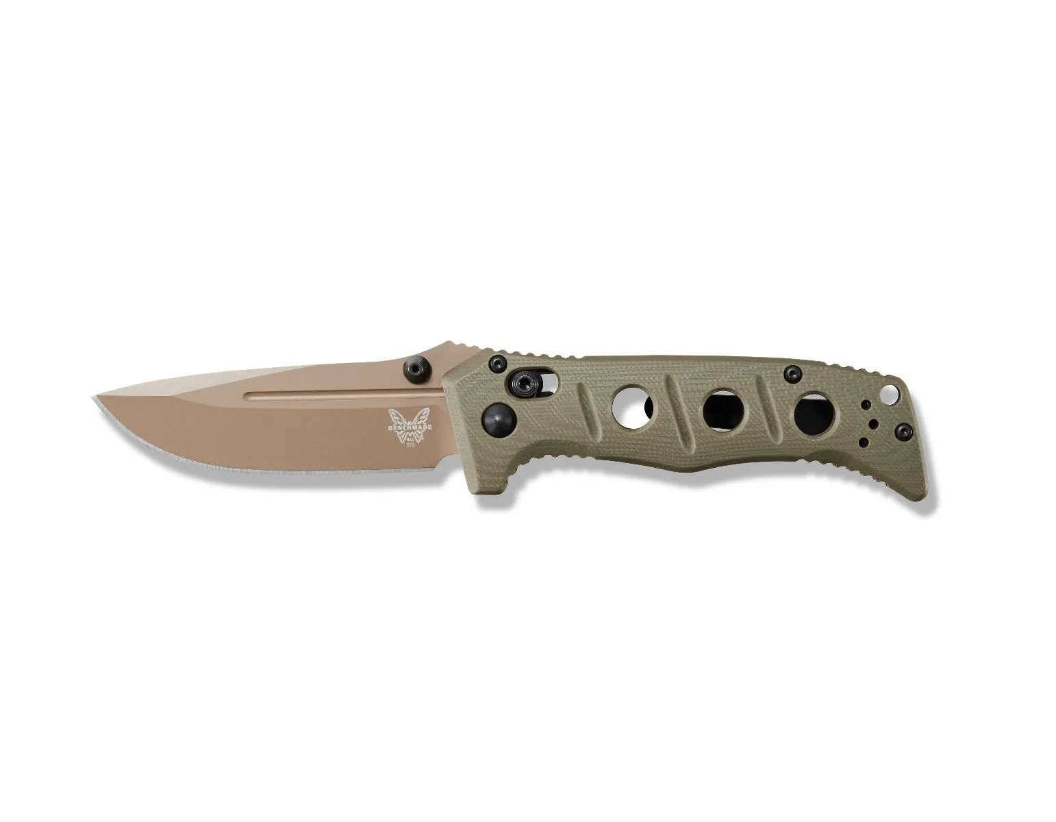 Benchmade 273FE-2 Mini Adamas Flat Earth 3.25" Plain Drop-Point Folding Knife