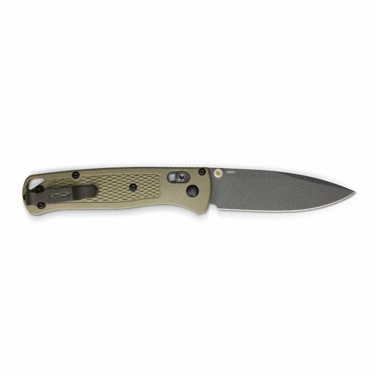 Benchmade 535GRY-1 Bugout 3.24" Gray Cerakote S30V Ranger Green Folding Knife with Benchmade Blue Lube Lubricant for knives 37ml 1.25fl oz (Made in USA)