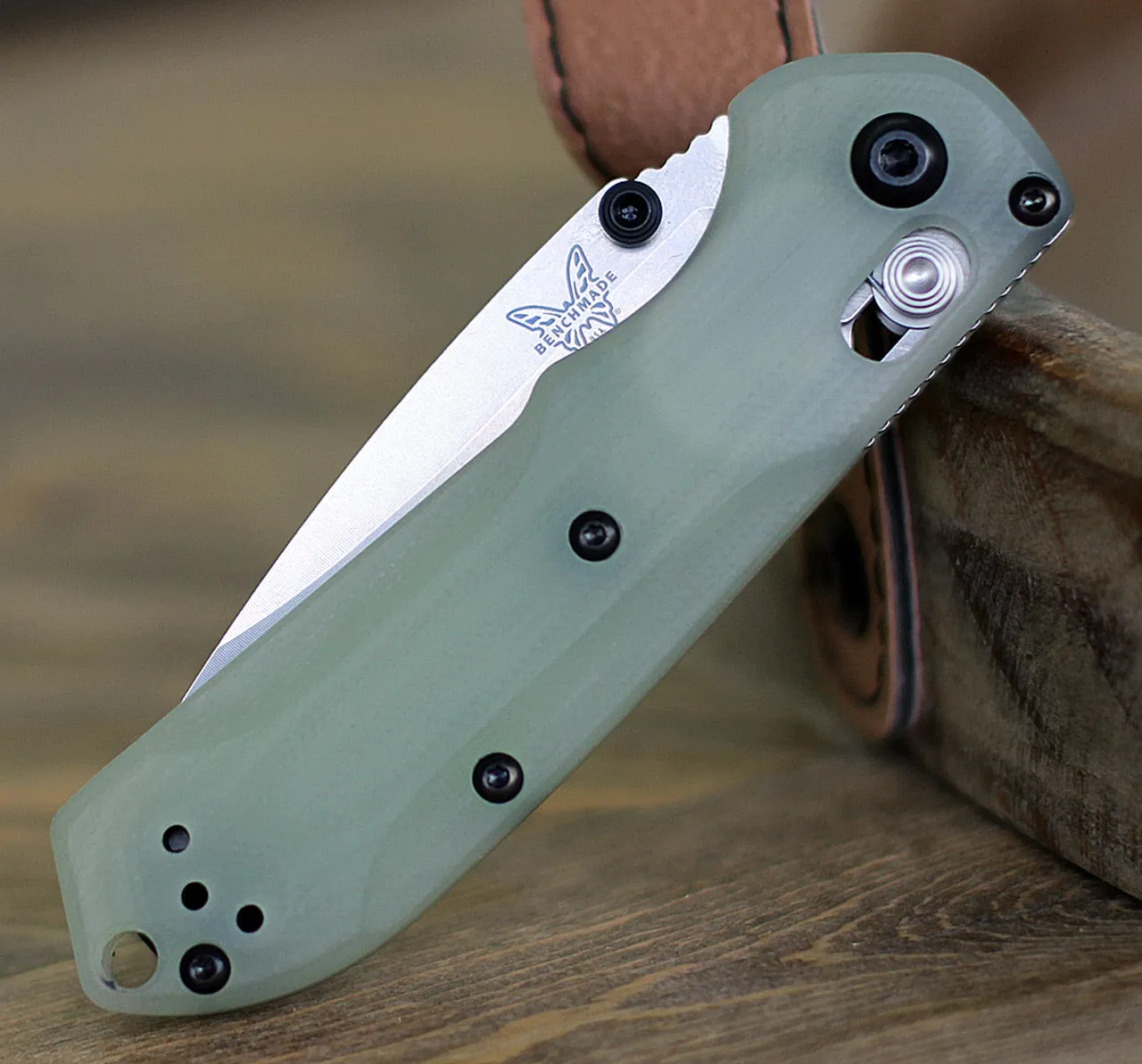 Benchmade 565-2101 Mini Freek, 3.0" CPM-S90V Satin Plain Blade, Natural G-10 Handle Knife