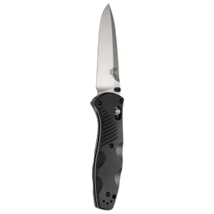 Benchmade 580 Barrage Osborne Plain Edge Drop Point Black Handle 3.6" Folding Knife