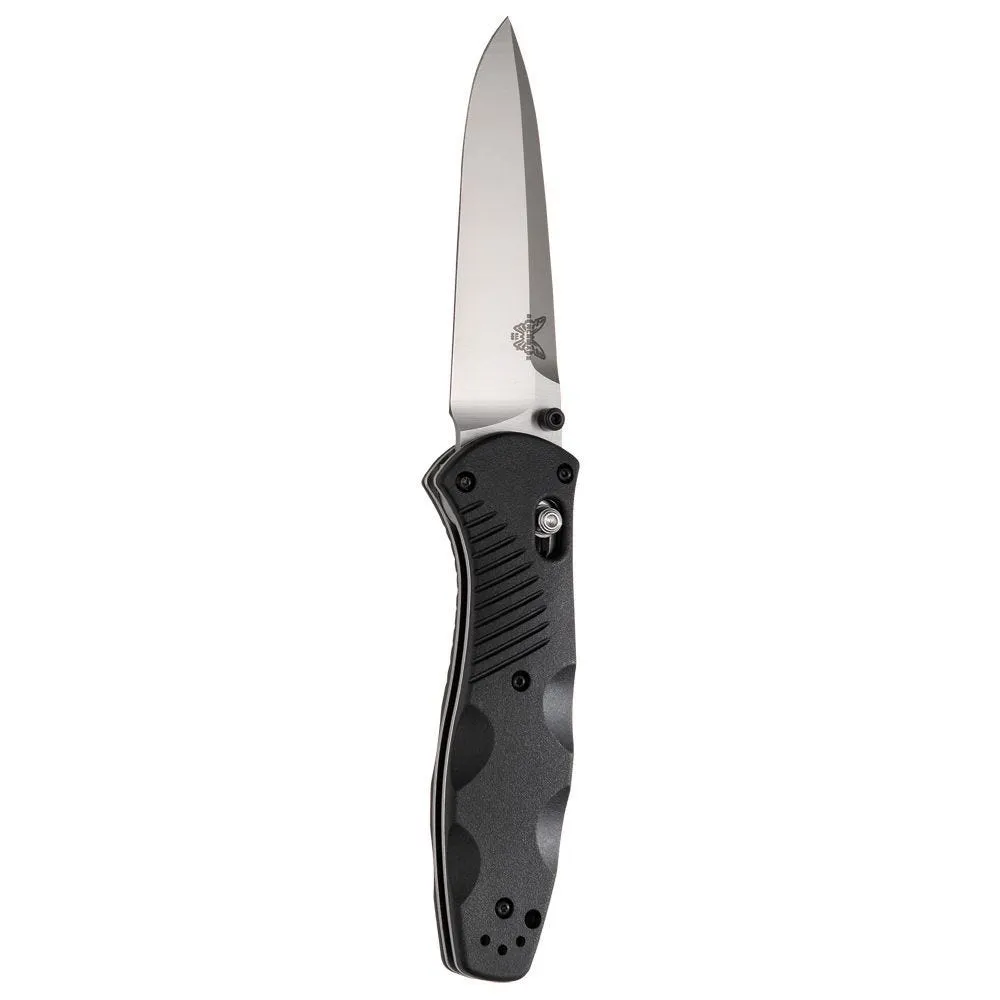 Benchmade 580 Barrage Osborne Plain Edge Drop Point Black Handle 3.6" Folding Knife
