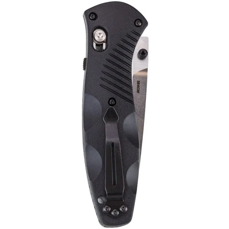 Benchmade 580 Barrage Osborne Plain Edge Drop Point Black Handle 3.6" Folding Knife