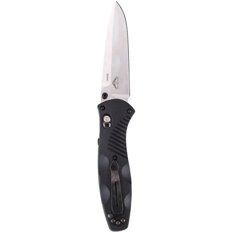 Benchmade 580 Barrage Osborne Plain Edge Drop Point Black Handle 3.6" Folding Knife