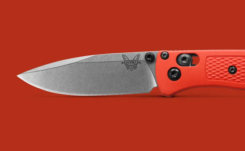 Benchmade Mini Bugout S30V Drop Point 2.82'' Plain Edge Pocket Knife