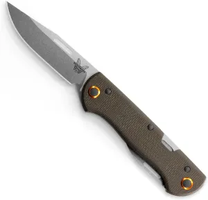 Benchmade - Weekender 317 Outdoor Knife with OD Green Canvas Micarta Handle (317-1)