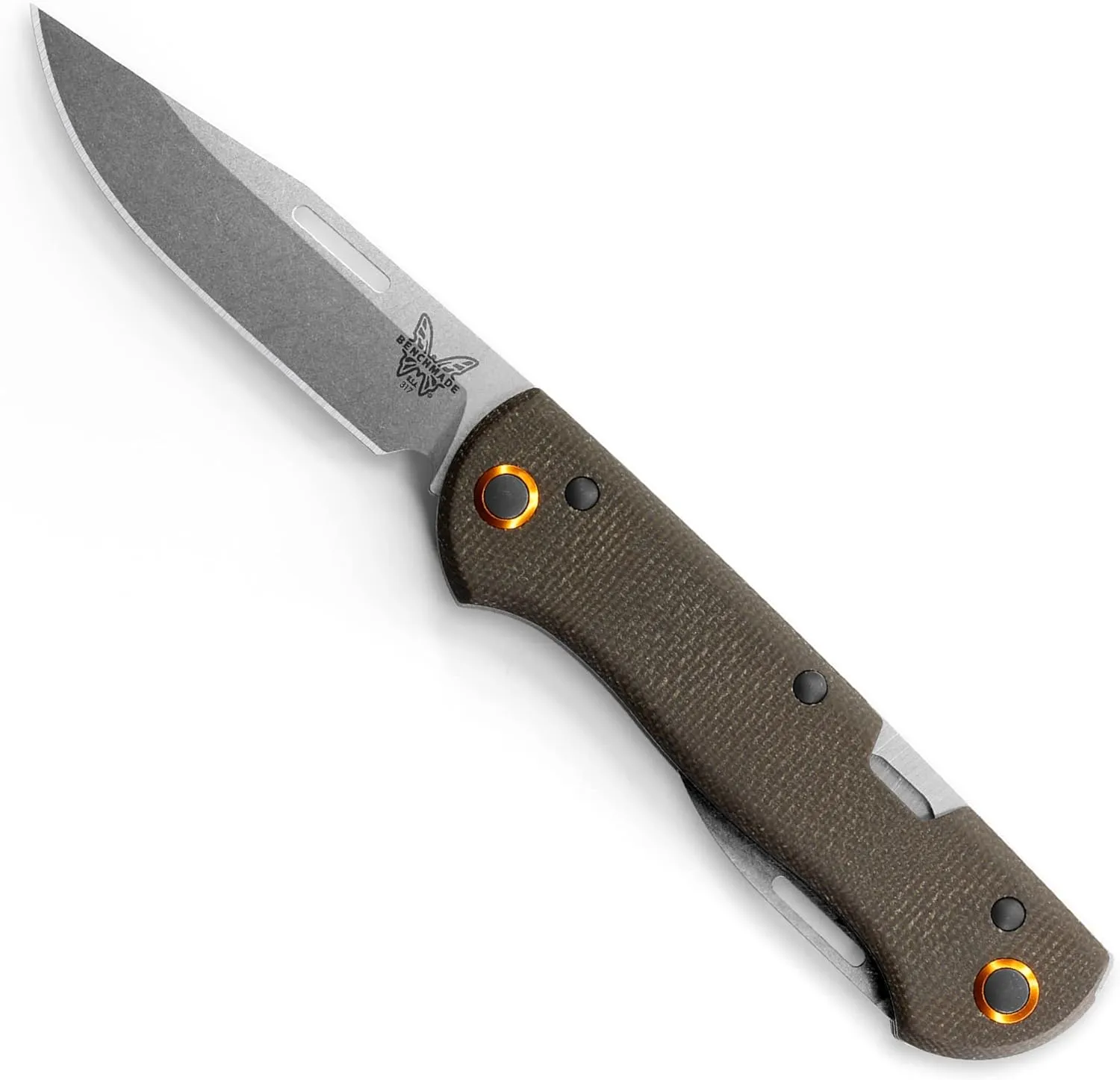 Benchmade - Weekender 317 Outdoor Knife with OD Green Canvas Micarta Handle (317-1)