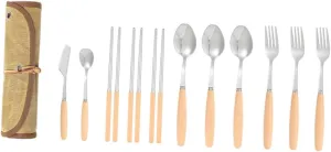 BESPORTBLE 1Set Portable Stainless Steel Utensil Set Multi Function Camping Utensils Kit for Lightweight Durable Easy to Clean for Backpacking Hiking