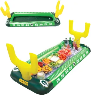 BigMouth Green Bay Packers 4 ft Inflatable Food Cooler Buffet Officially Licensed NFL Fan Gear Ice Serving Pool Drink Bar for Tailgate Parties