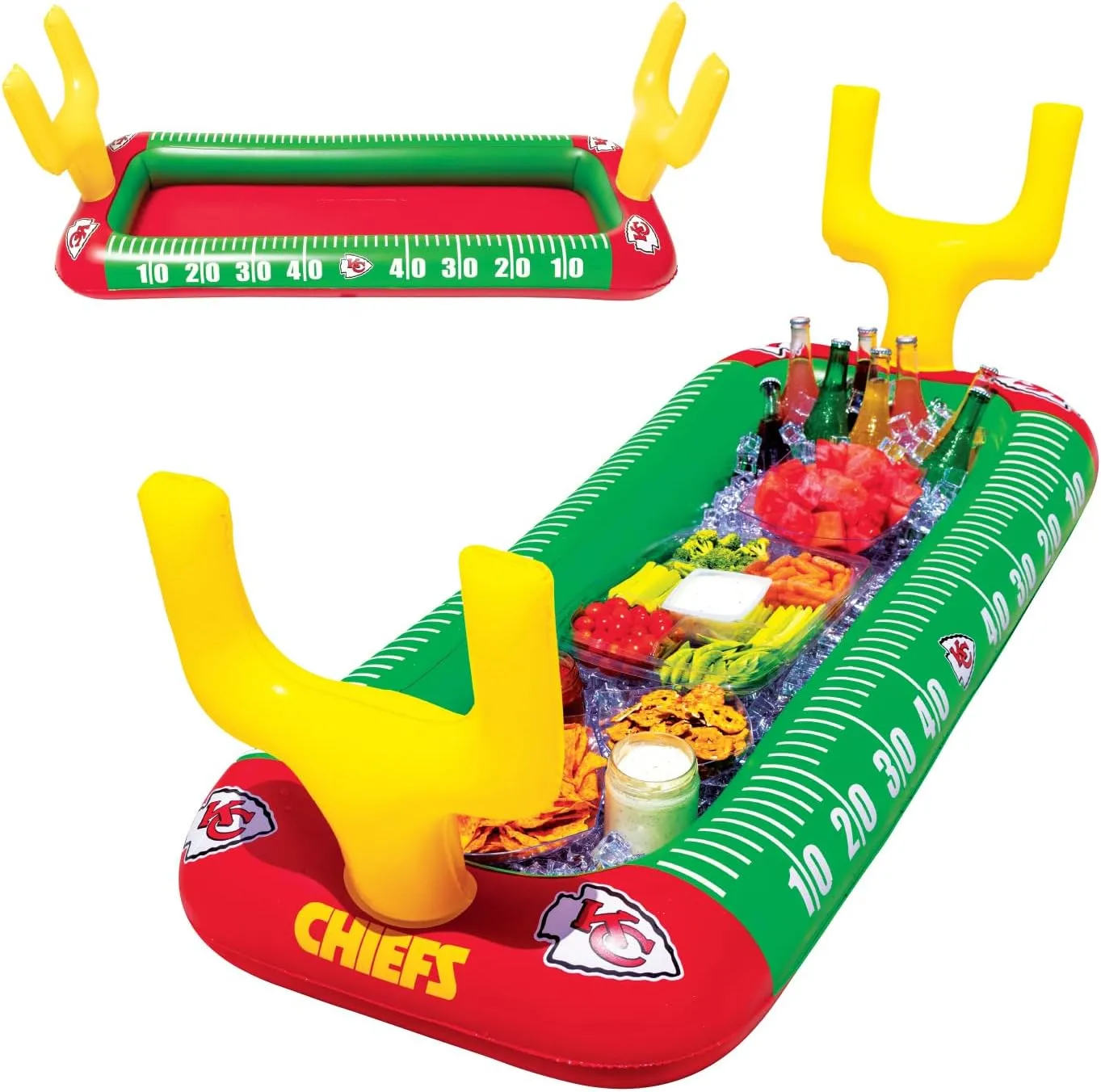 BigMouth Kansas City Chiefs 4 ft Inflatable Food Cooler Buffet Officially Licensed NFL Fan Gear Ice Serving Pool Drink Bar for Tailgate Parties