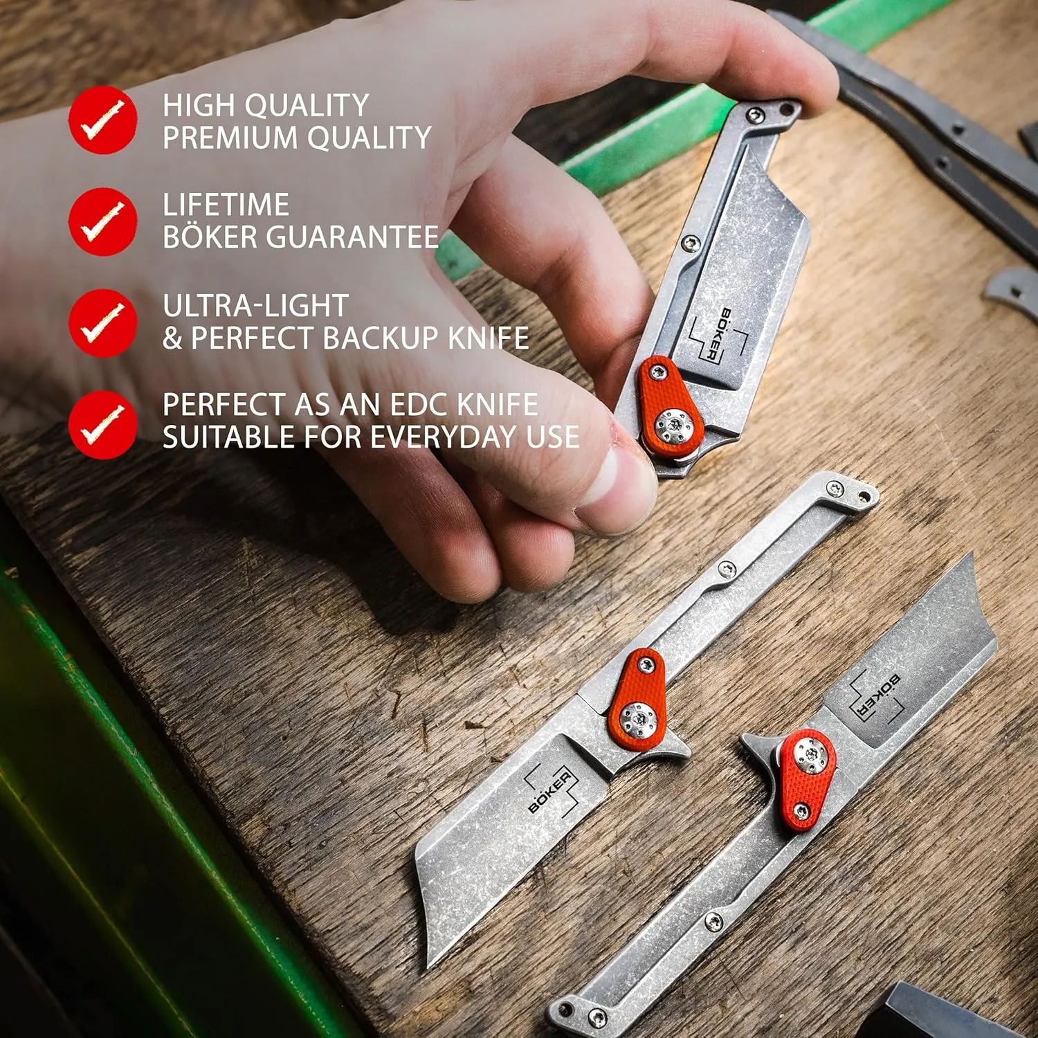 BÖKER PLUS® Fragment G10 Mini Pocket Knife – two-hand-opening EDC Keychain Folding Knife - Small - Box Cutter