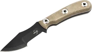 BÖKER PLUS Micro Tracker 2.0 - small fixed EDC knife with Micarta handle scales - 095 blade - with Kydex sheath