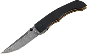 BÖKER PLUS® Poke Knife - Pocket folding knife with D2 steel blade with thumb pin - linerlock - EDC knife with G10 handle scales black - with case & gift box