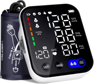 Blood Pressure Monitor, Automatic Arm Blood Pressure Monitors for Home Use Adjustable 17 Inch Blood Pressure Cuff, Voice Digital Blood Pressure Machine, FSA/HSA Eligible
