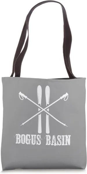 Bogus Basin Ski Skier Skiing Down Hill Alpine Nordic Rustic Tote Bag