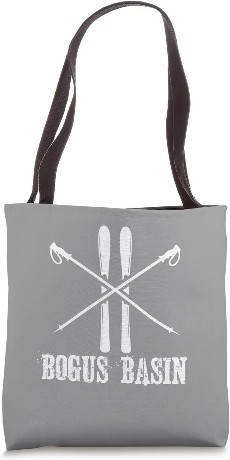 Bogus Basin Ski Skier Skiing Down Hill Alpine Nordic Rustic Tote Bag