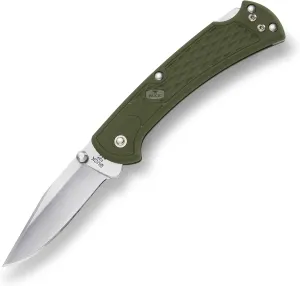 Buck Knives 112 Folding Hunter Slim Select Lockback Pocket Knife with Thumb Studs and Removable/Reversible Deep Carry Pocket Clip