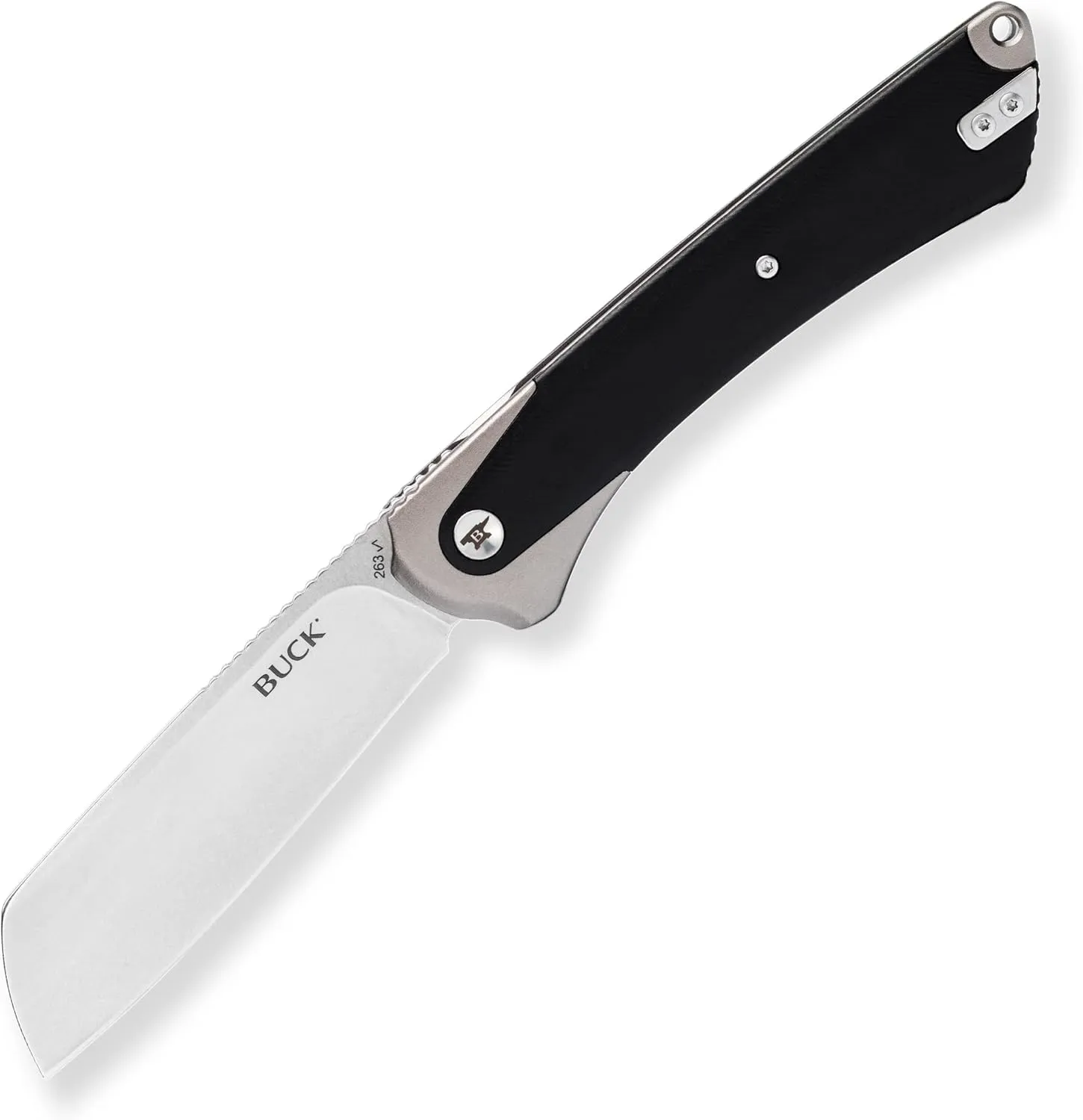 Buck Knives 263 Highline XL Folding Pocket Knife, 3.81" D2 Steel Blade, Micarta Handle with Pocket Clip