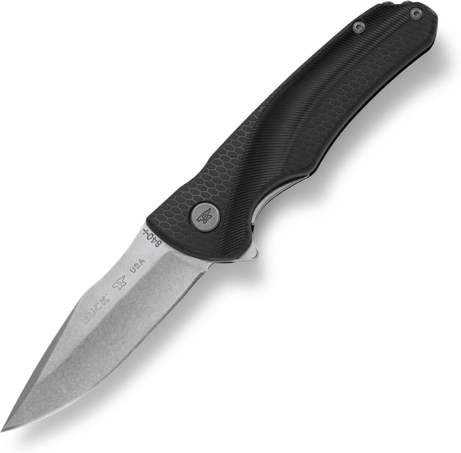 Buck Knives 840 Sprint Select, Easy Opening Ball Bearing Flipper Liner Lock Folding Pocket Knife with Removable Clip, 420 HC Steel