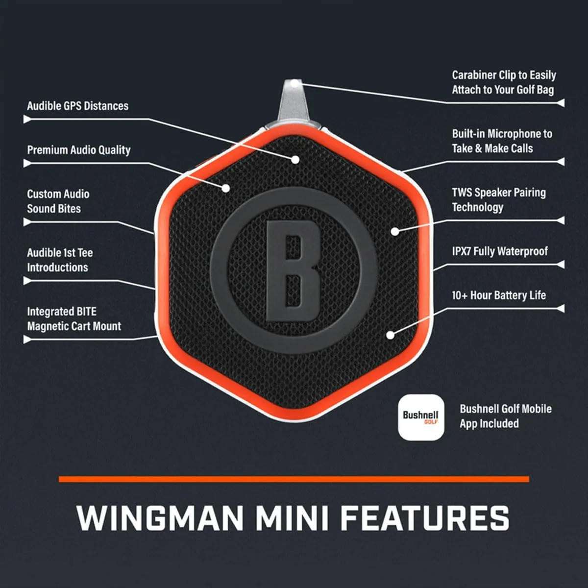 Bushnell Golf Patriot Player Pack GPS Wingman Bundle - PROX3 with Premium Case