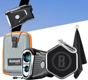 Bushnell Golf Patriot Player Pack GPS Wingman Bundle - PROX3 with Premium Case