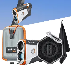 Bushnell Golf Player Pack Wingman Bundle - V6 Shift Rangefinder with Premium Case