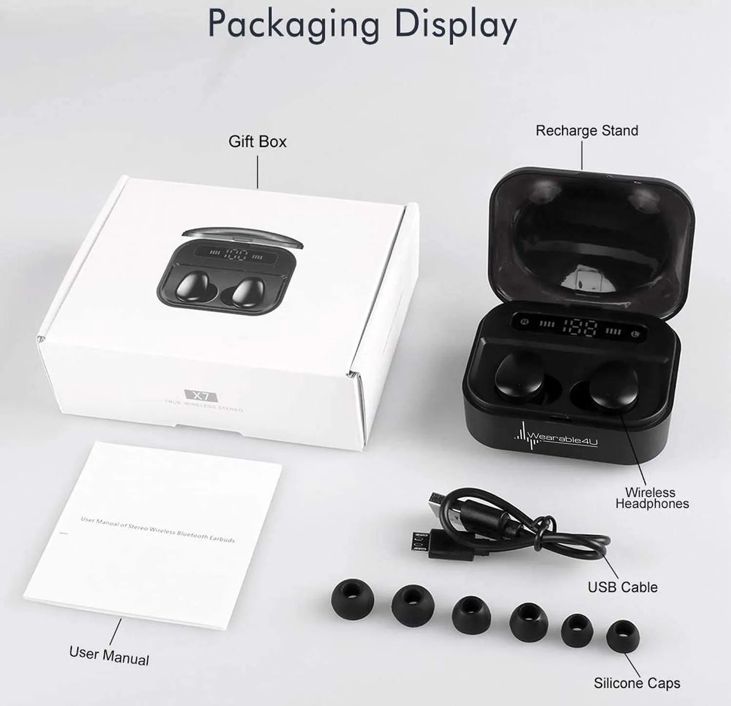 Bushnell Wingman GPS Bluetooth Speaker with Included Wearable4U Ultimate Black EarBuds with Power Bank Case and Wall/Car Chargers Bundle