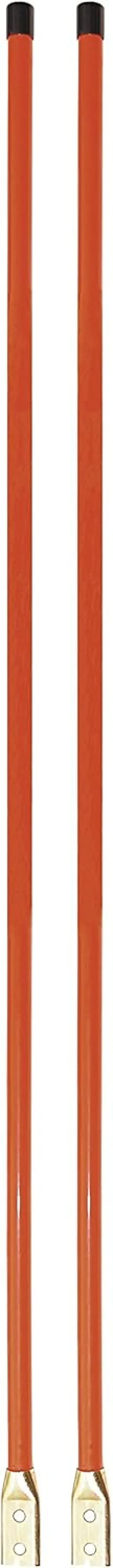 Buyers Products 1308115 Fluorescent Nylon Orange Guide Kit, 3/4" X 48", Bolt-On, Aftermarket Snow Plow Blade Marking Guide Kit, Bumper Guides For Pickup Trucks, Bumper Sights And Road Safety