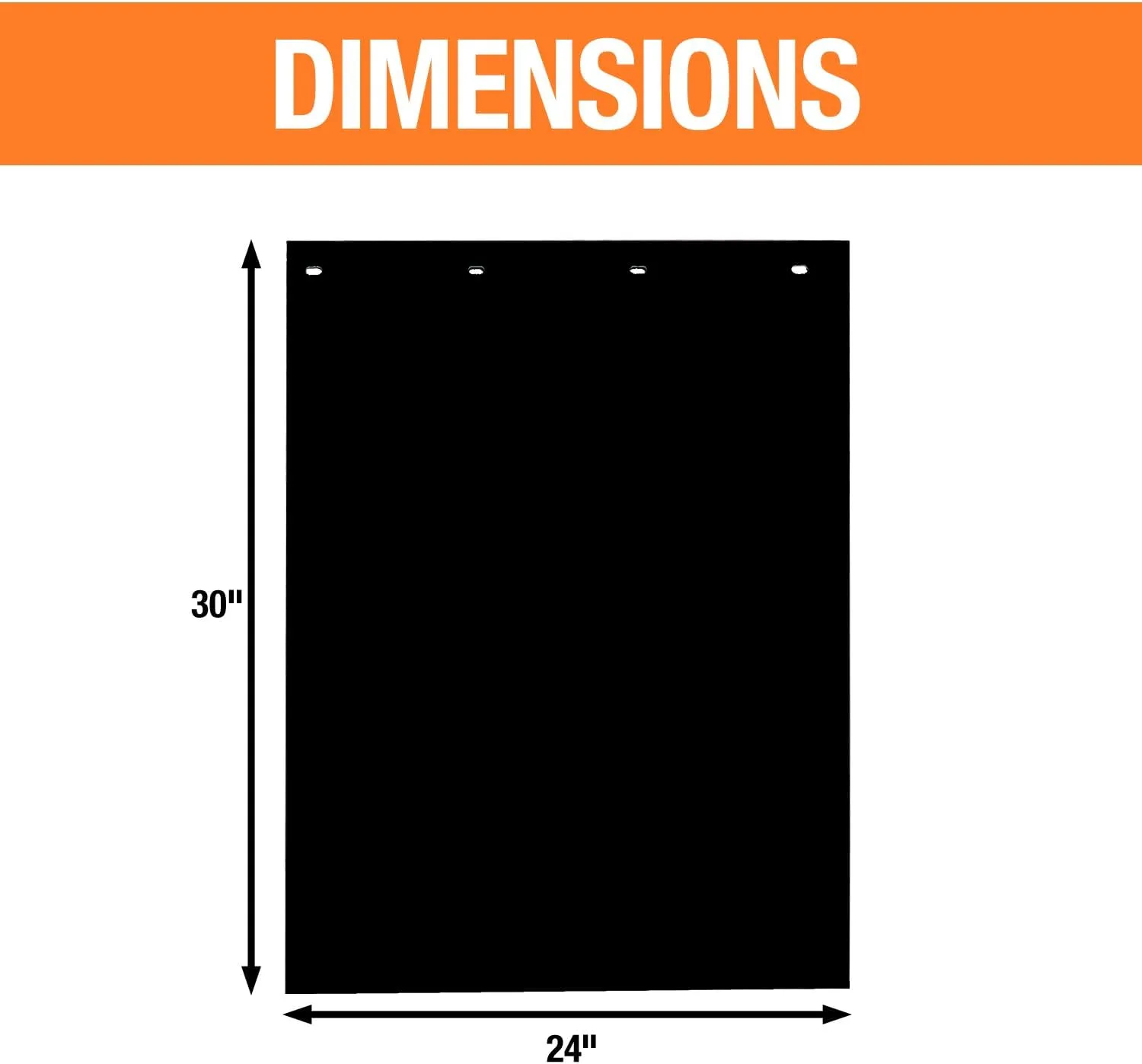 Buyers Products RC30PPB, 2 Pack, Super Durable Black Polymer Mudflaps 24x30 Inch, Mud Flaps are NOT Rubber