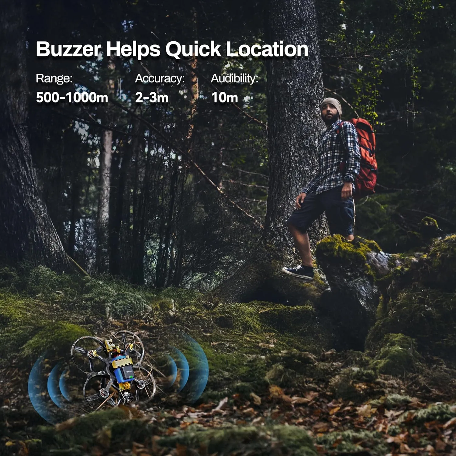 Bwine B112S NEW Buzzer FAA Compliant Remote ID Broadcast Module for GPS Drones, Accurate GPS Tracking, 13.5g Light Weight, Long Battery Life, for FPV Drone and RC Aircraft Quadcopter