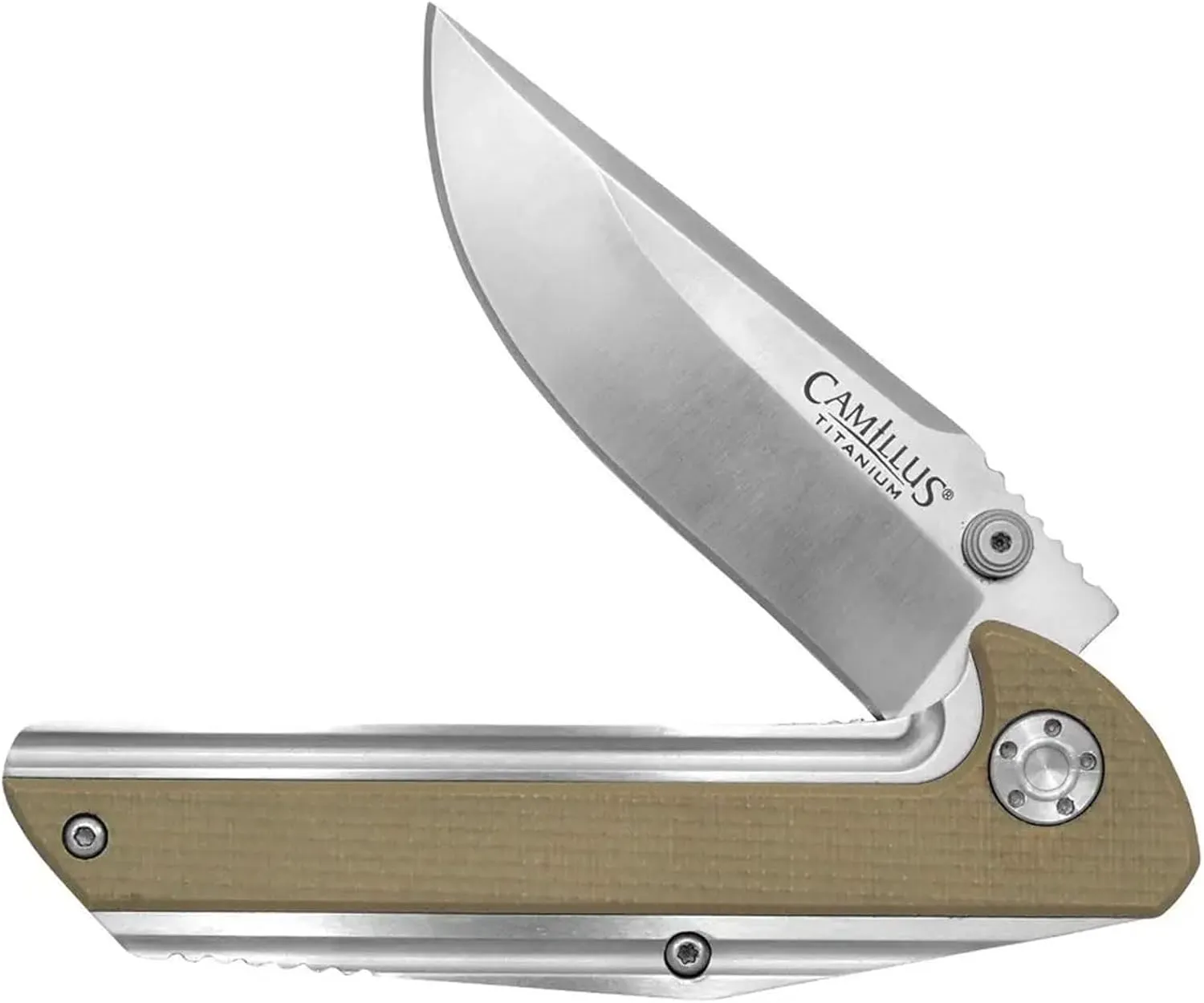 Camillus Sevens 7" Compact Durable Rust&Corrosion-Resistant Clip Point AUS-8 Stainless Steel Everyday Carry Folding Pocket Knife