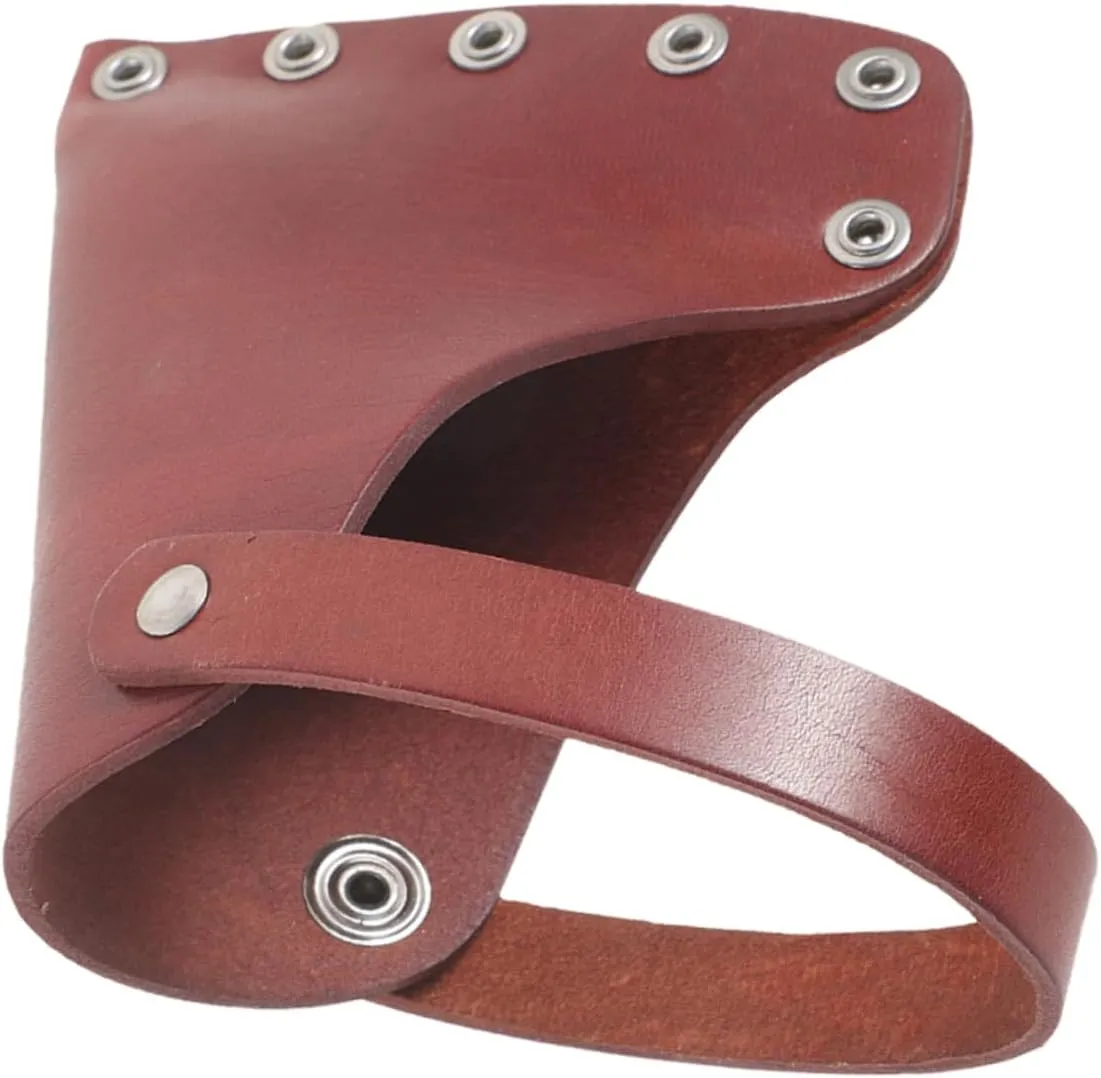 Camping Hatchet Leather Axe Cover Protector for Outdoor Use Durable Portable Hatchet Supply with Snap Buttons Present for Axe Users Ensures Safety and