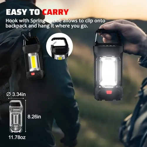 Camping Lantern for Power Outage,2000LM Rechargeable Led Lantern 4000mAh Battery Emergency Light