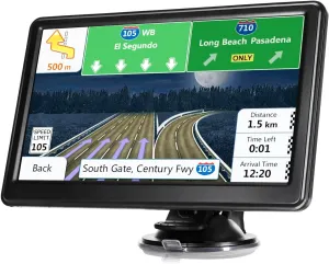 Car Truck GPS Navigation 7"" Touch Screen Navigator 256MB 16GB, 2024 Map, Black