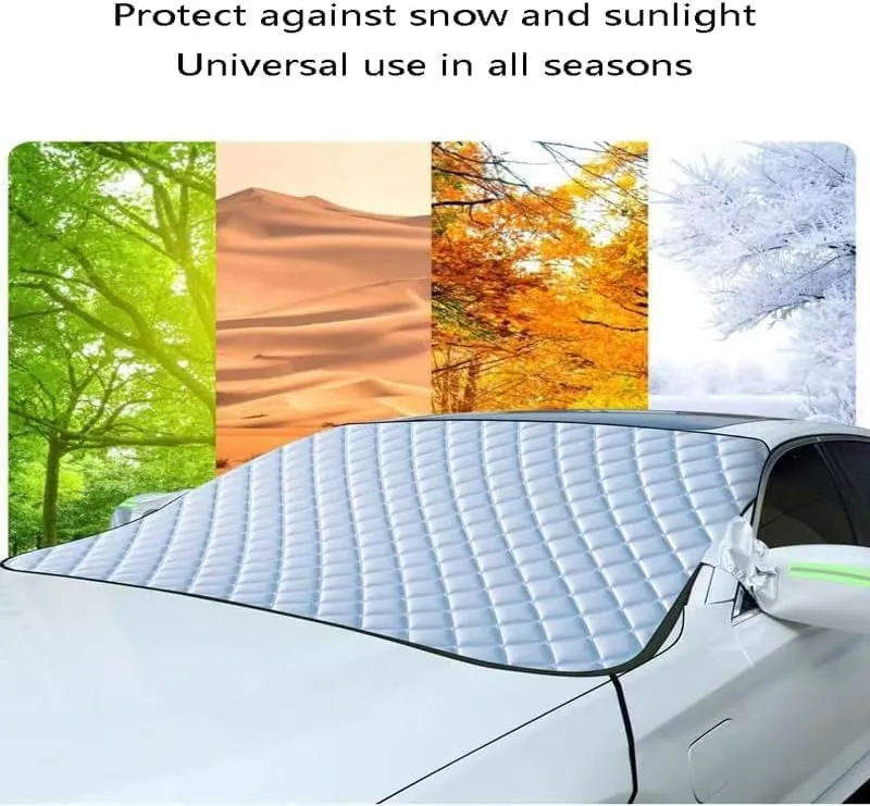 Car Windscreen Cover, for Mazda B-Series 2006-2023 Biante 2008-2018 Front Window Windshield Frost Snow Covers Winter Snow Ice Frost Protective Cover,White-C