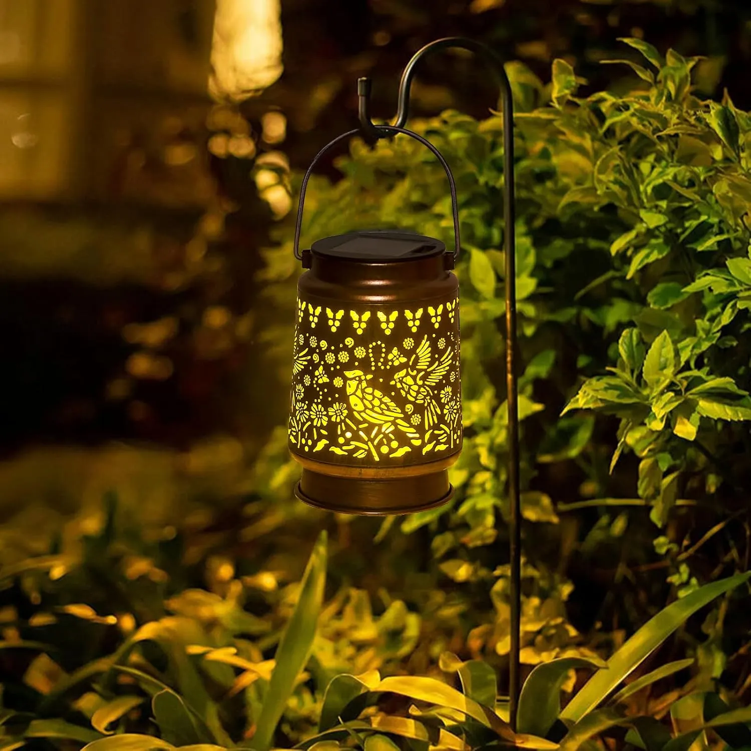Cardinal Solar Lanterns Outdoor Waterproof Hanging, Fathers Day Gifts for Dad Men Mom Women, Metal Decorative LED Lanterns for Yard, Patio, Lawn, Tabletop, Pathway, Landscape, Garden Decor
