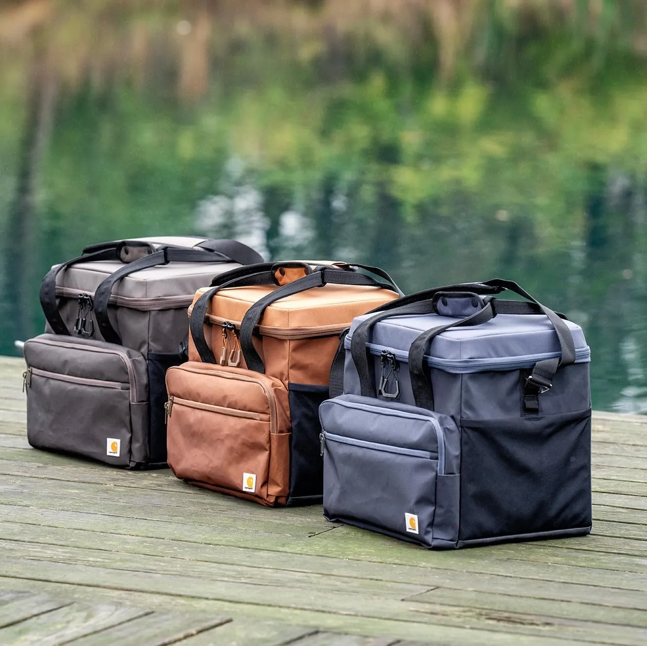 Carhartt Thick Foam Fully Insulated Cold Front Coolers, Premium Ice Retention, Durable Water Resistant Material W/Front Zippered Pocket