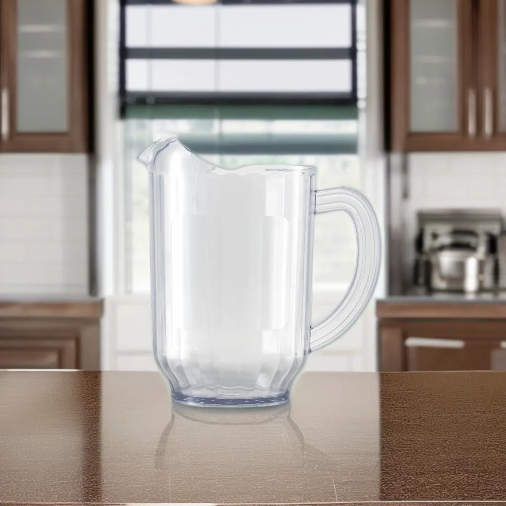 Carlisle FoodService Products Versapour Clear Pitcher Tall Pitcher for Restaurants, Catering, Kitchens, Plastic, 60 Ounces, Clear, (Pack of 6)