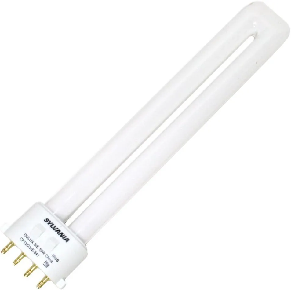 Case of 10 - Sylvania 20318 Compact Fluorescent 4 Pin Single Tube 4100K, 13-watt10