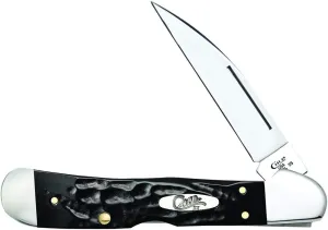 Case WR XX Pocket Knife Copperlock Rough Black Synthetic Jig Item #18233 - (61549Lw SS) - Length Closed: 4 1/4 Inches