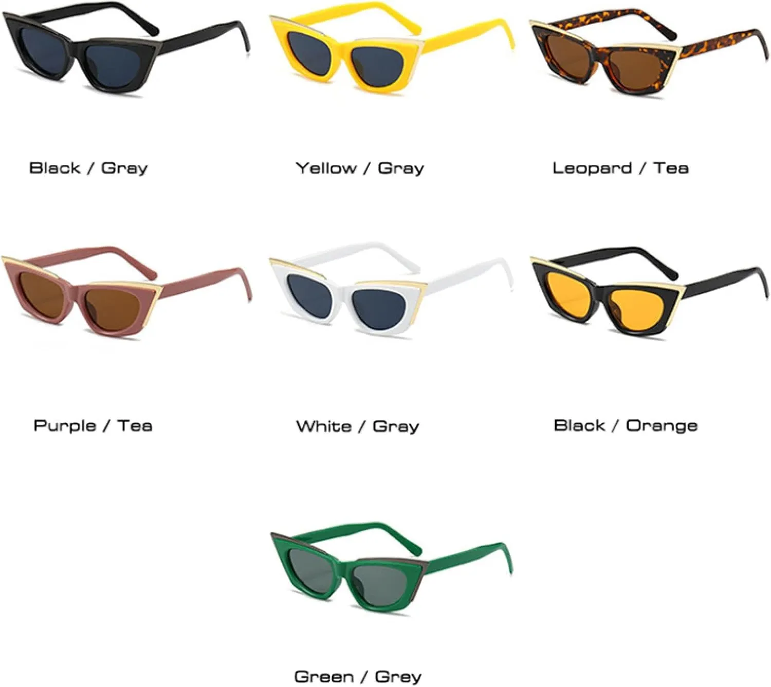 Cat Eye Women Sunglasses Fashion Shades Uv400 Trending Men Yellow Sun Glasses