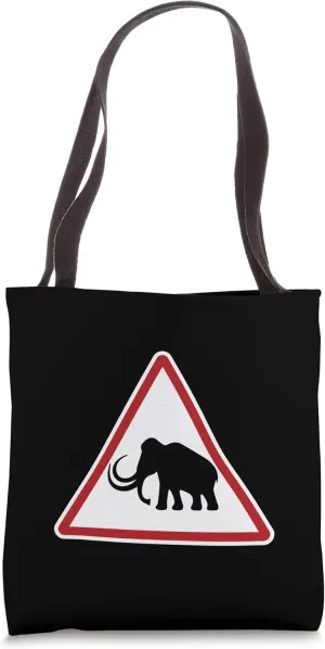 Caution Woolly Mammoth Tote Bag