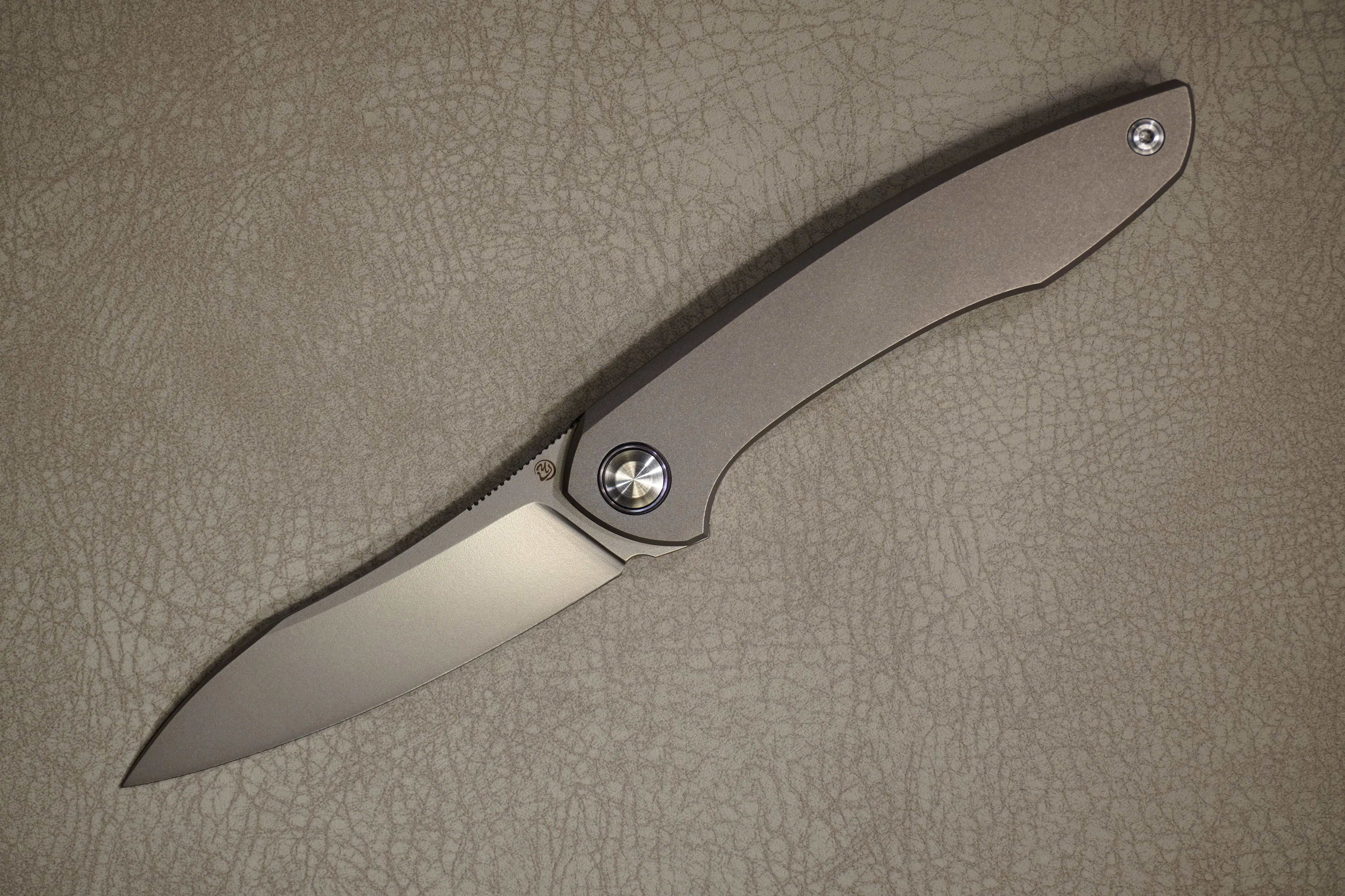 Cheburkov Knife Russian, Steel Elmax, Handle Gray Titanium