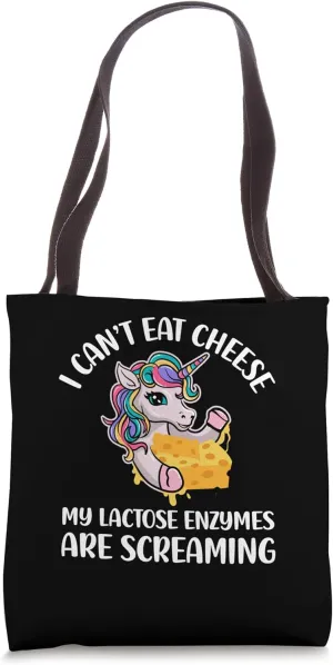 Cheese Allergy Lactose Intolerance Dairy Lactose Enzyme Tote Bag