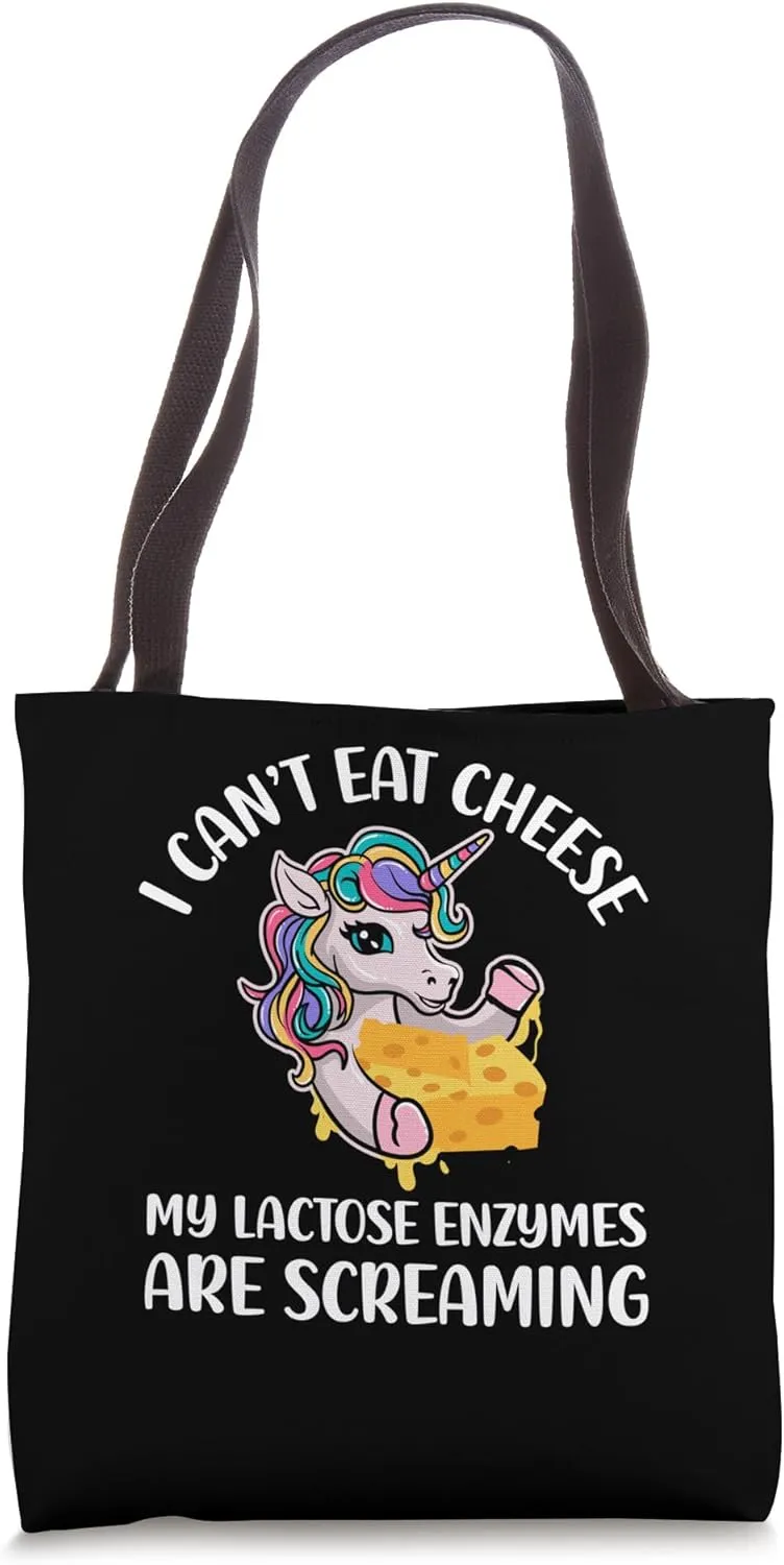 Cheese Allergy Lactose Intolerance Dairy Lactose Enzyme Tote Bag