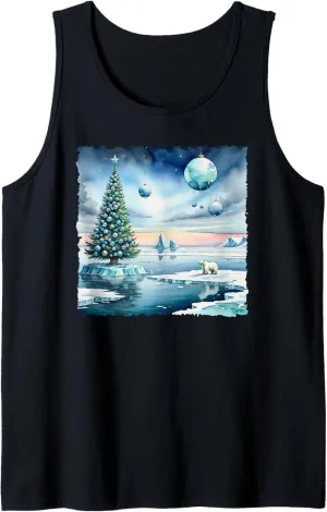 Christmas Tree in the ice desert 12 - Fan Fun Tank Top