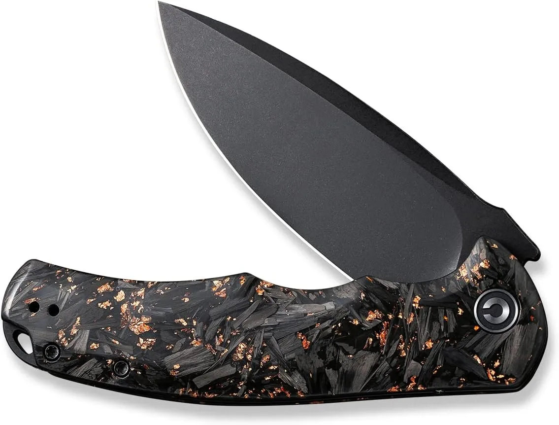 CIVIVI Folding Pocket Knife- Praxis Flipper Liner Lock Knife, 3.75" Black Stonewashed Blade, Reversible Clip for EDC Outdoor Use C803I